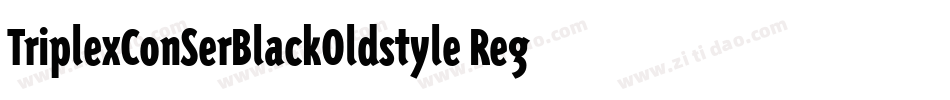 TriplexConSerBlackOldstyle Regular字体转换